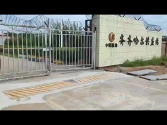 Gelber hydraulischer Straßensperrer mit manueller Steuerung Ja Pedal und LED-Licht RGB Multi-Working Way