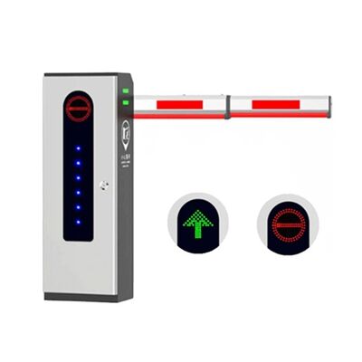 Weißes Boom-Schranktor mit 220V50Hz-Betriebsstromversorgung Ideale Schranktorlösung für das Fahrzeugzugangsmanagement