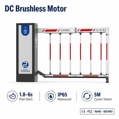 3-6m verstellbarer faltbarer Zaunarm automatische Parkschranke DC Bürstenloser Motor für Wohn- und Gewerbeparkplätze